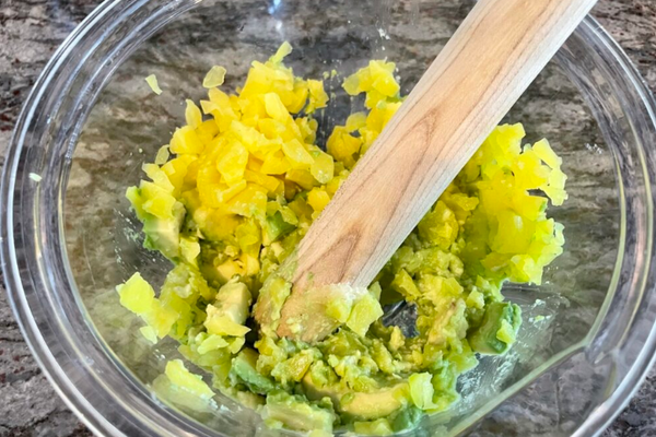 Creamy Avocado Potato Salad with Takuan