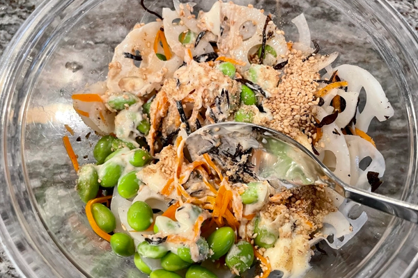 Deli Style Lotus Root and Hijiki Sesame Mayo Salad