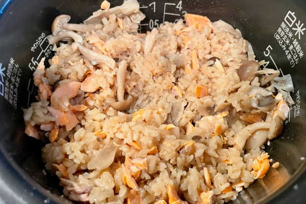 Salmon and Mushroom Takikomi Gohan