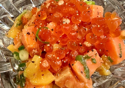 蒜香鮭魚黃蘿蔔拌飯