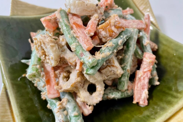 Sesame Mayo Chikuwa and Green Bean Salad