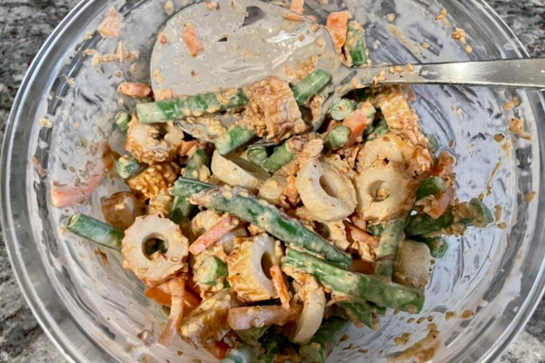 Sesame Mayo Chikuwa and Green Bean Salad