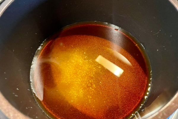 Simmering liquid