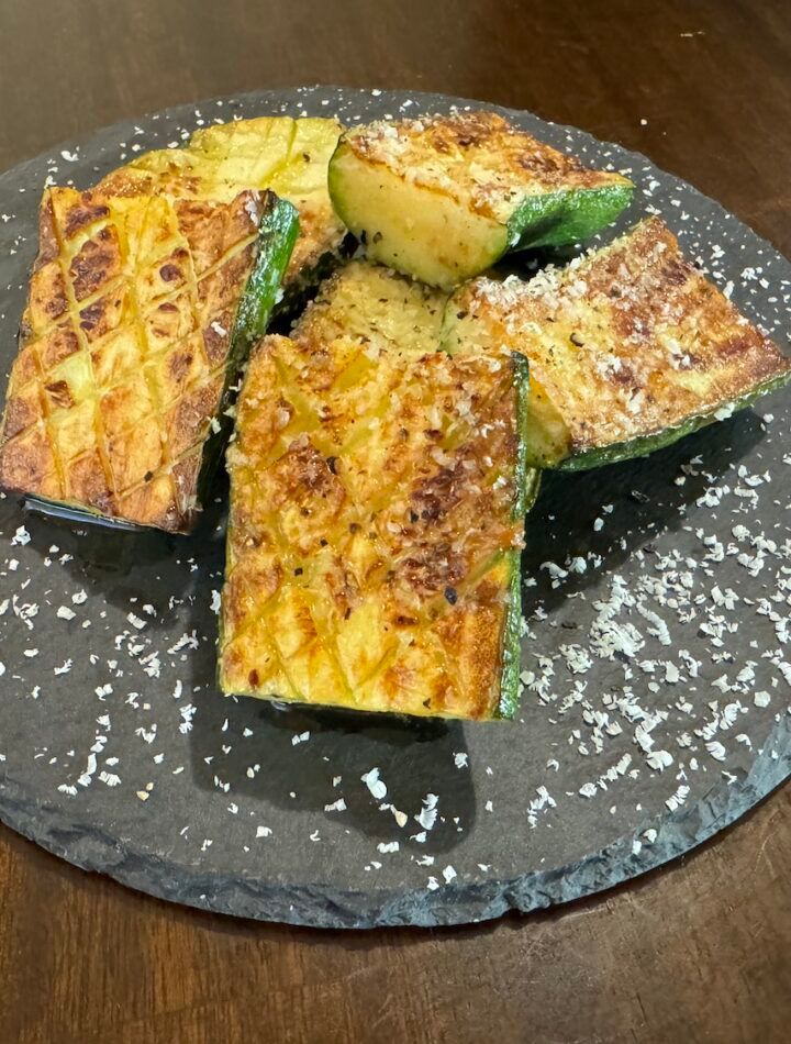 Grilled Zucchini Steak with Butter Sauce
