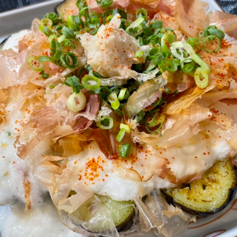 Japanese Fried Eggplant with Grated Yam