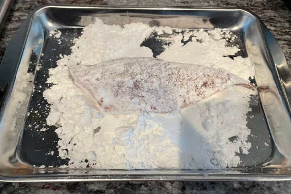 Pan Fried Horse Mackerel with Tomato Ginger Sauce