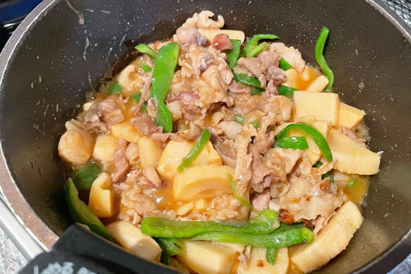 Pork, Green Pepper and Bamboo Shoot Stir Fry