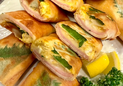 Ham, Egg & Cheese Spring Rolls
