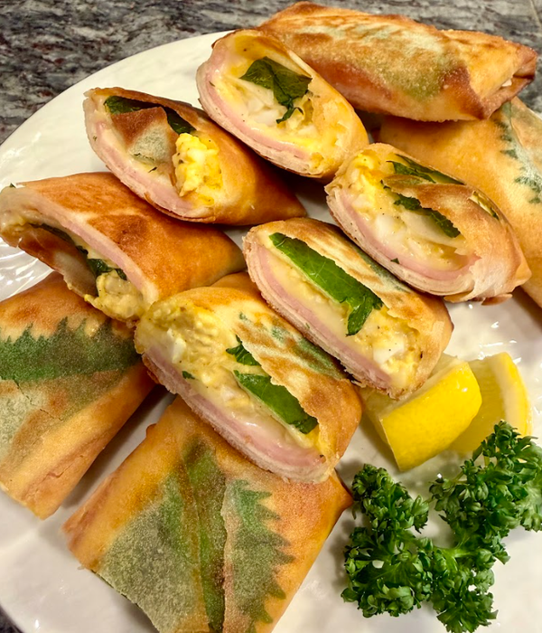 Ham, Egg & Cheese Spring Rolls