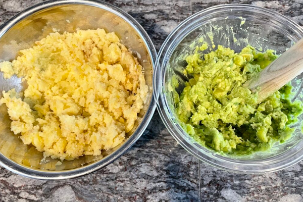 Creamy Avocado Potato Salad with Takuan