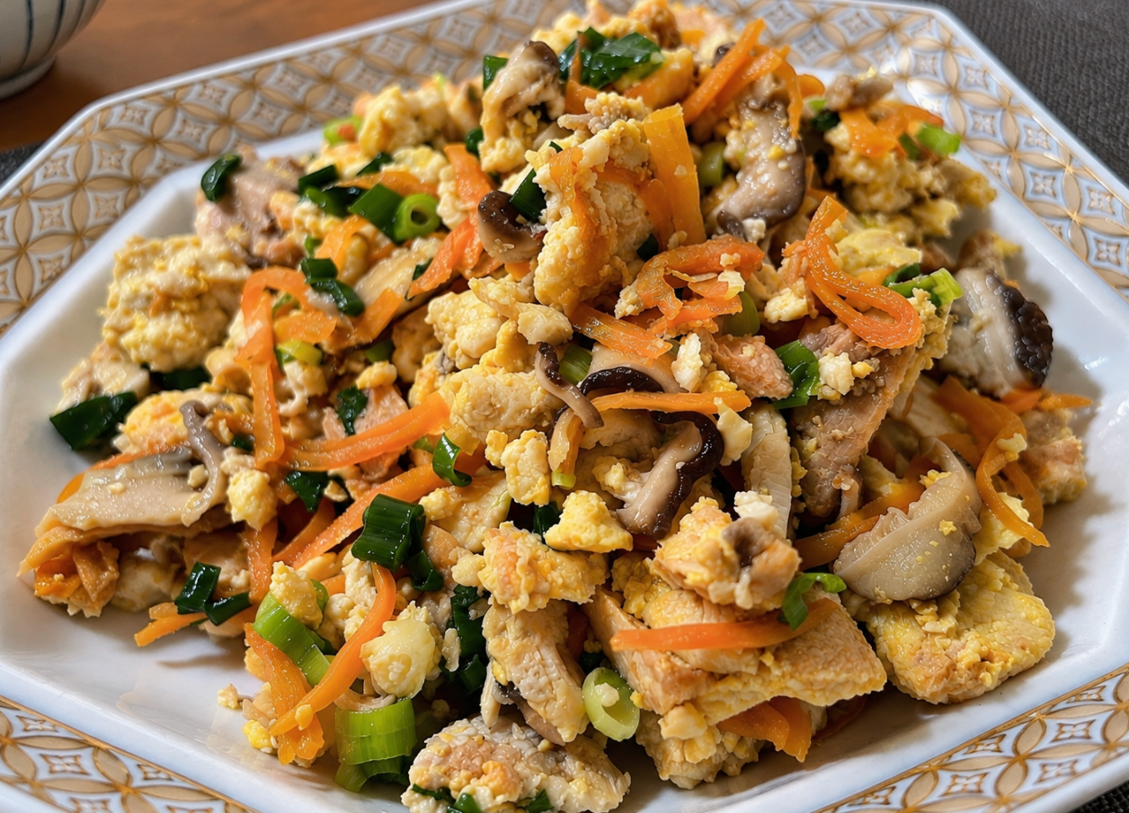 三文鱼炒豆腐