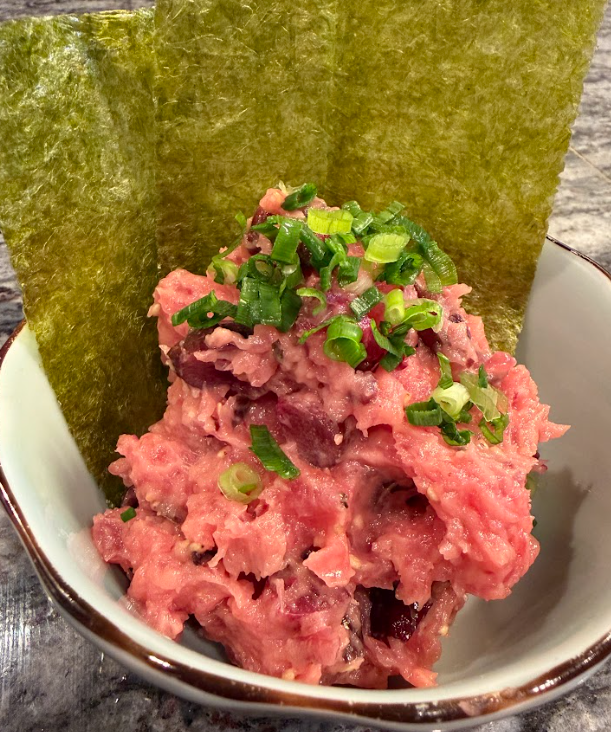 Tuna and shibazuke japanese tartare