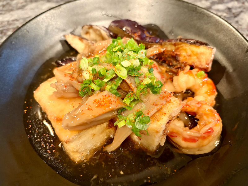 No-Fry Agedashi Tofu with Mushroom Sauce