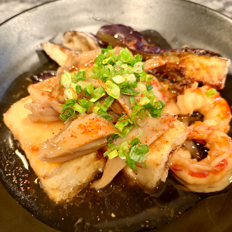 No-Fry Agedashi Tofu with Mushroom Sauce