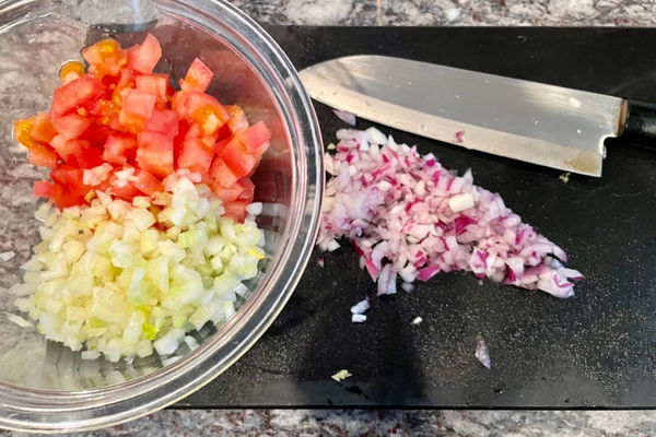 Chop the vegetables