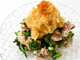 Crispy Chicken Gizzards and Chrysanthemum Greens with Grated Daikon Ponzu