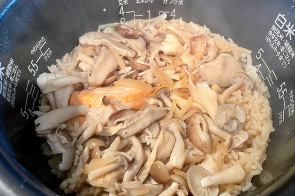 Salmon and Mushroom Takikomi Gohan
