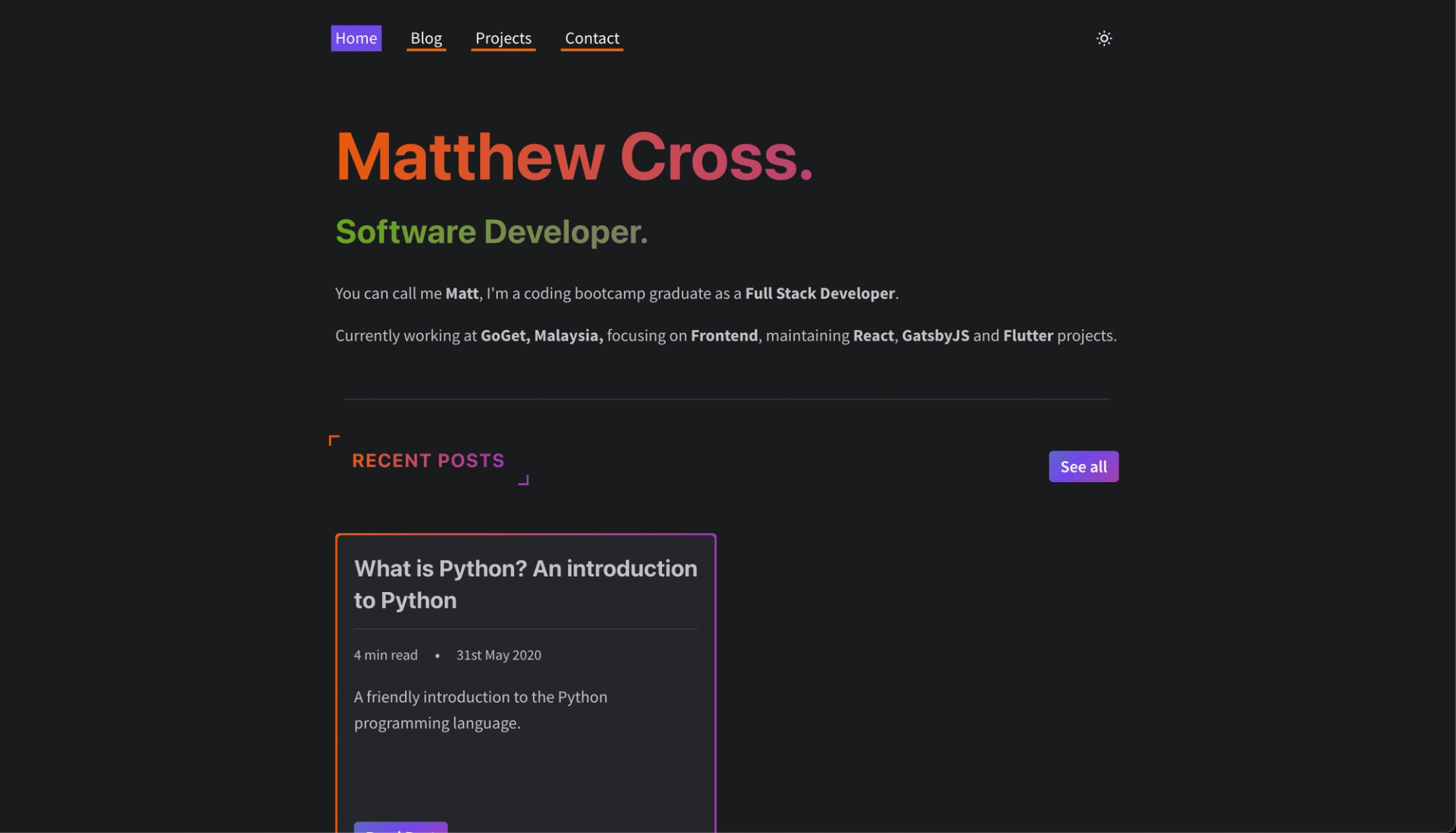 V2 Portfolio screenshot