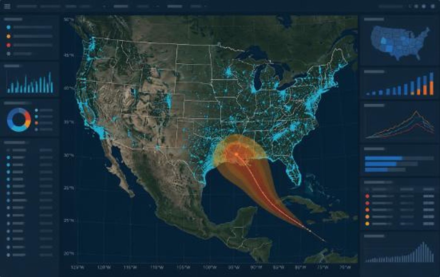 United States hurricane scenario modeling dashboard