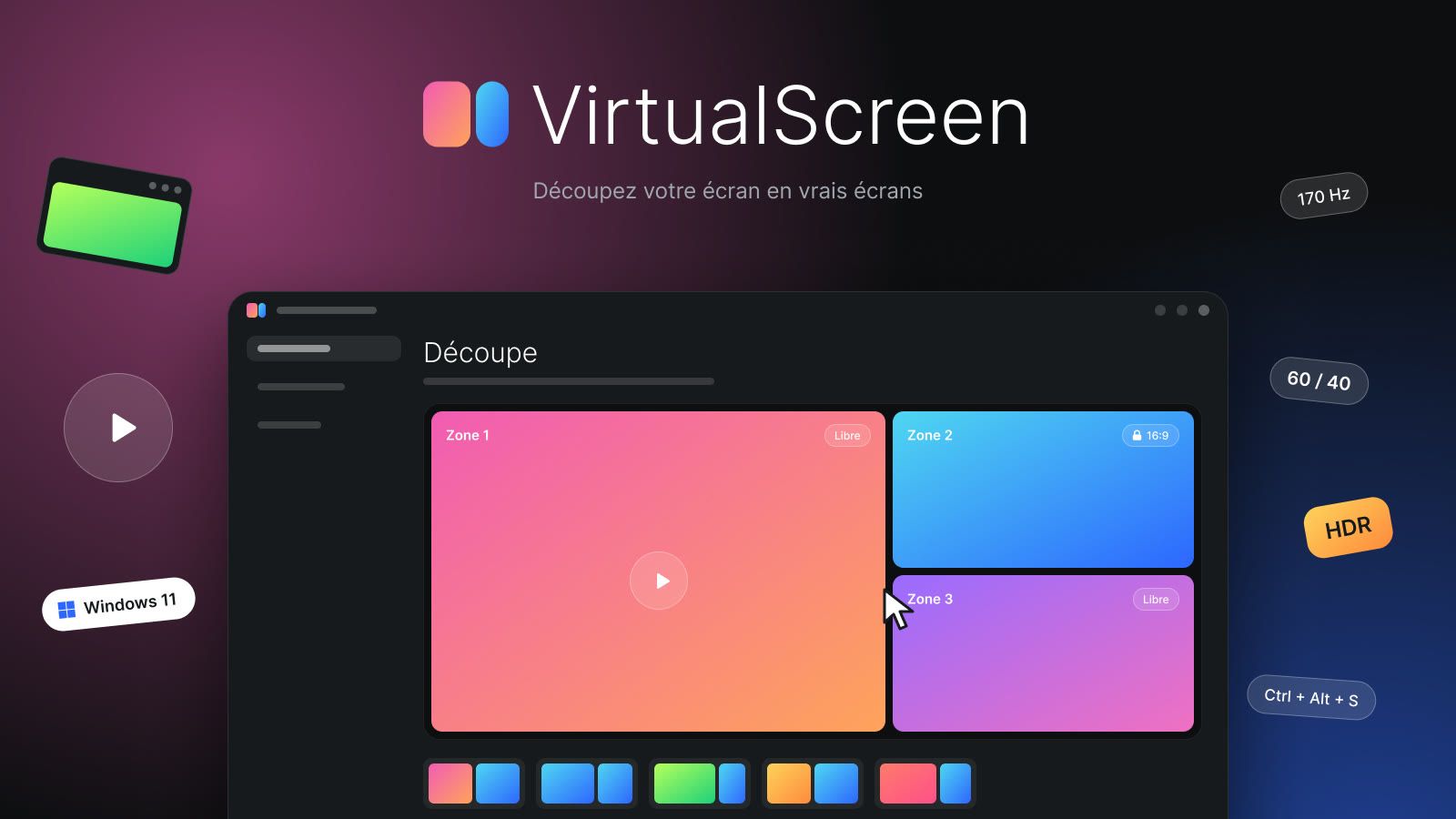 Aperçu du projet VirtualScreen