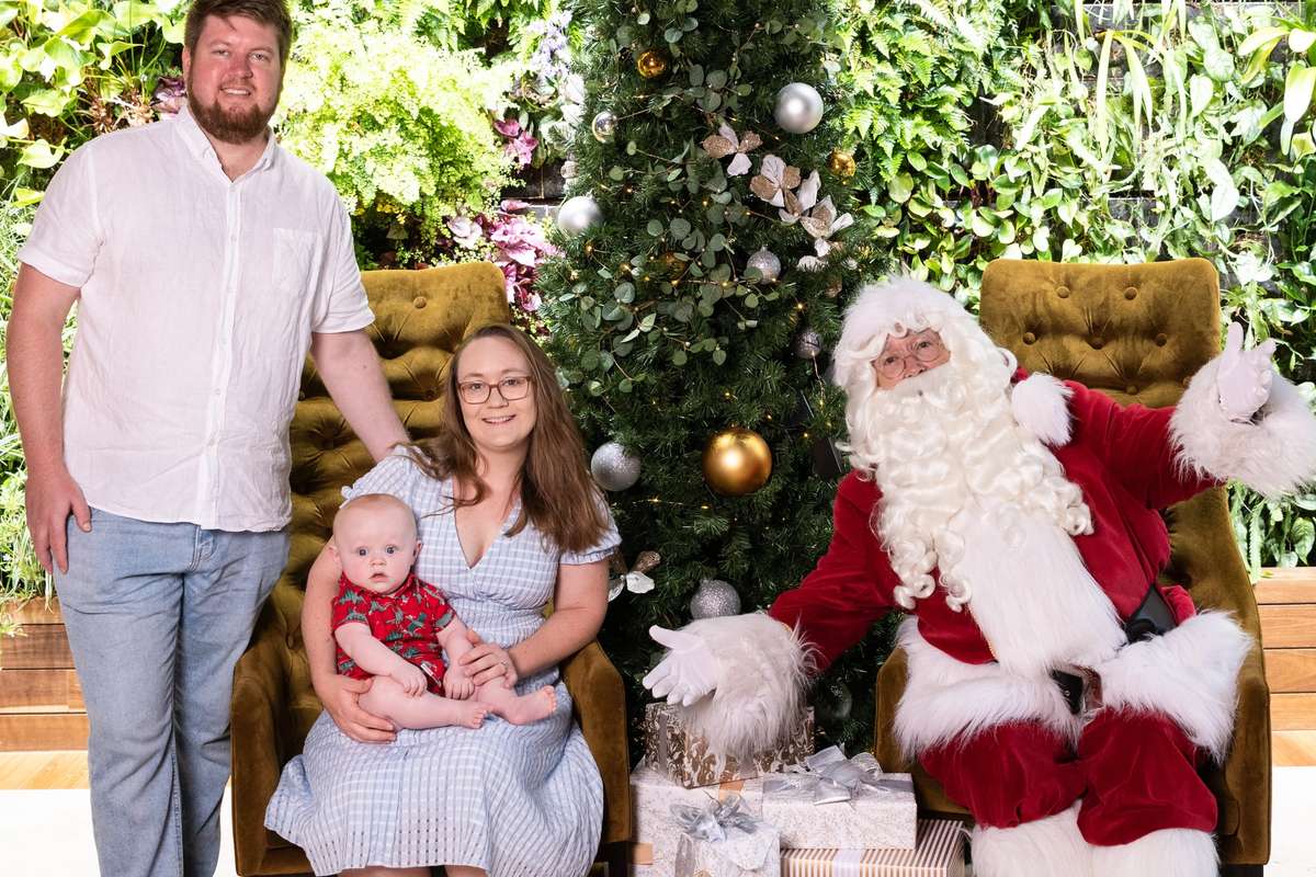 Santa celebrates Christmas at The Melbourne Residences in South Brisbane.