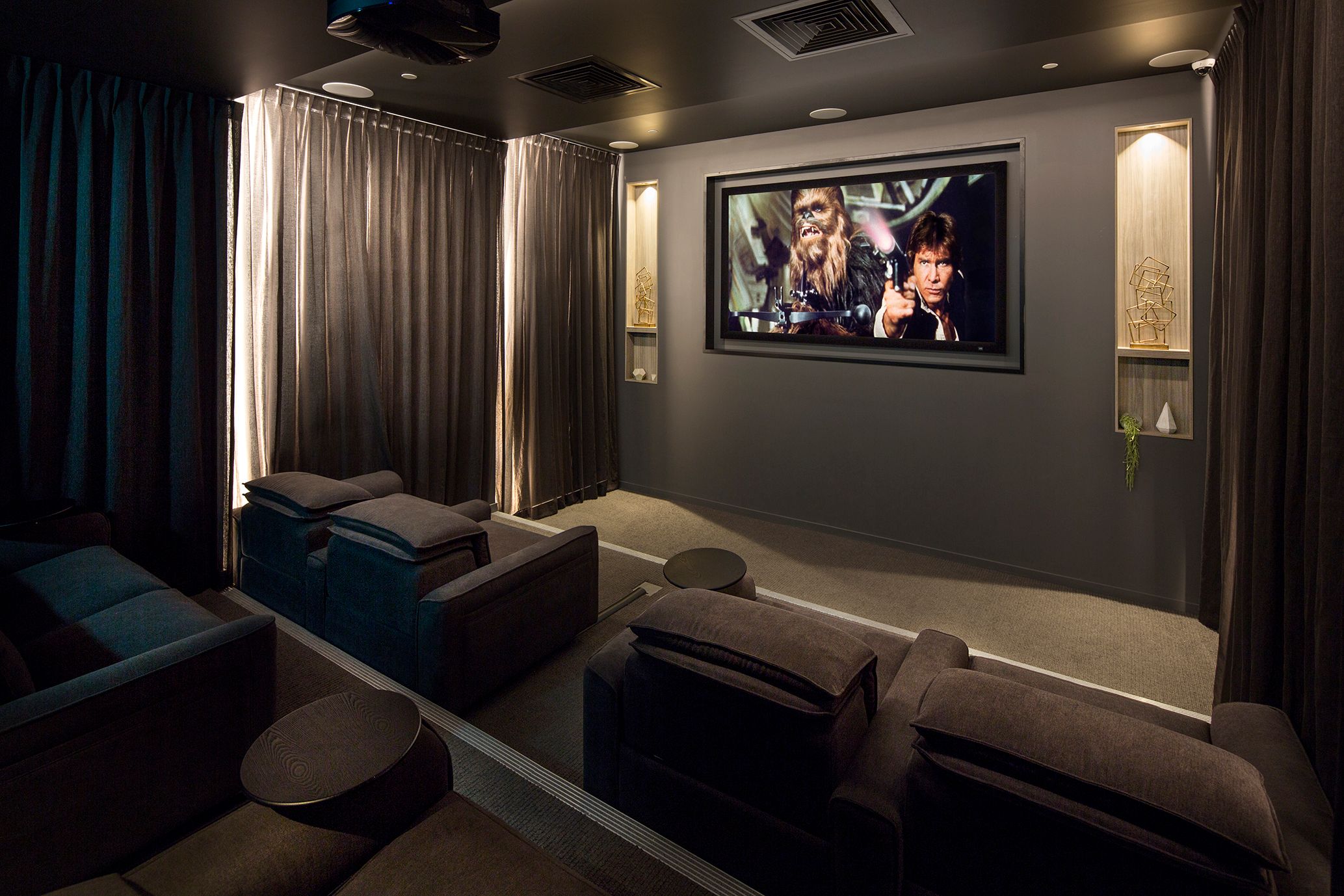 The Melbourne Residences by Aria, residents' media room.