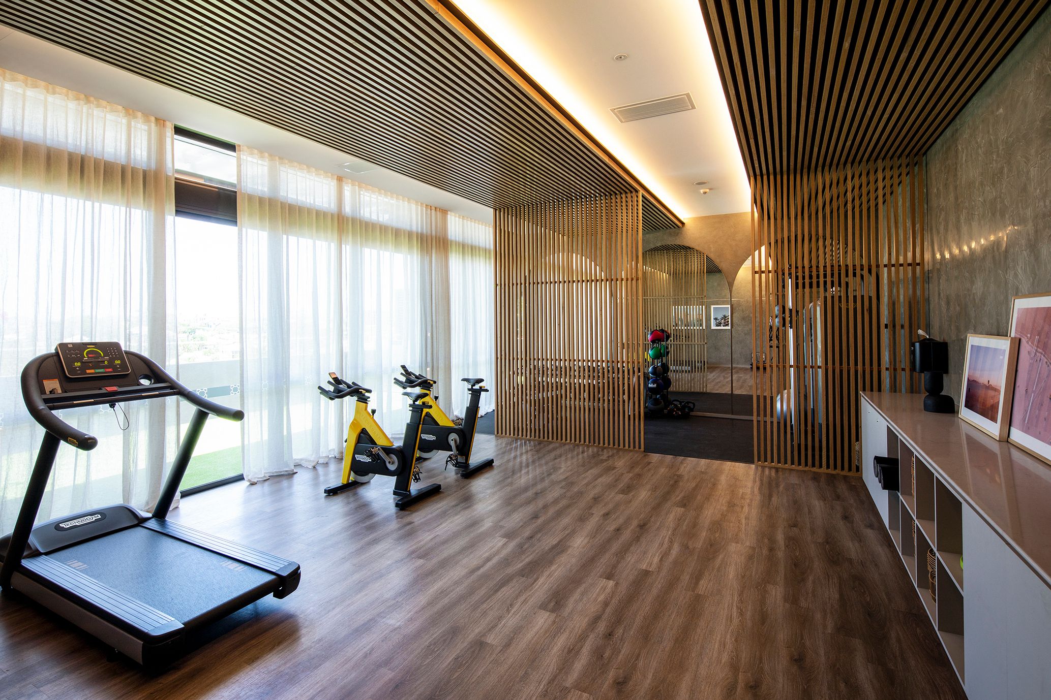 Amira by Aria located in East Brisbane, luxury apartment development resident gym.