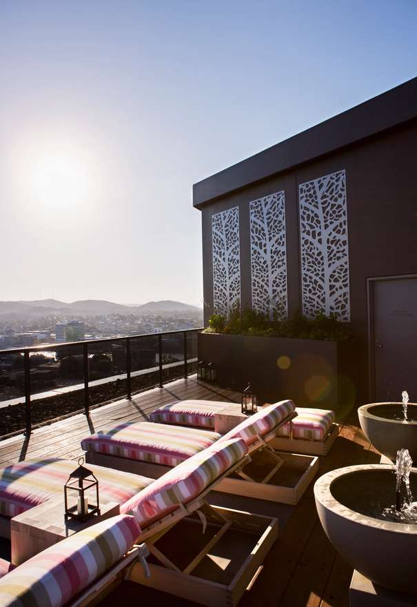Botanica by Aria, luxury apartment rooftop amenities.