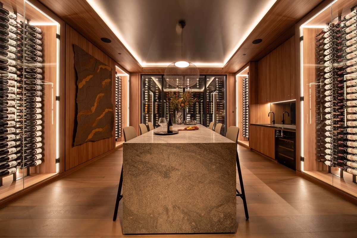 Upper House by Aria, wine cellar in award-winning apartment development located in South Brisbane.