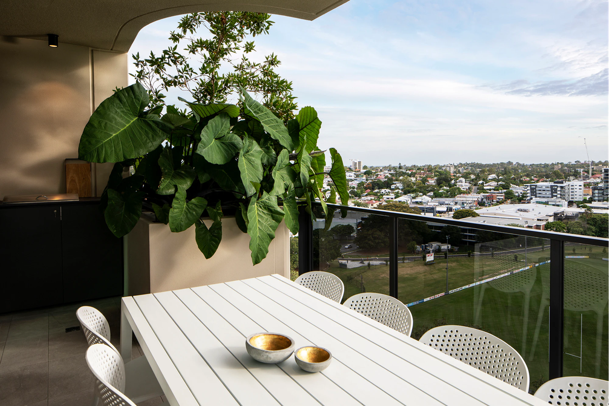 TreeHouse by Aria, balcony in luxury apartment development located in the heart of West End.