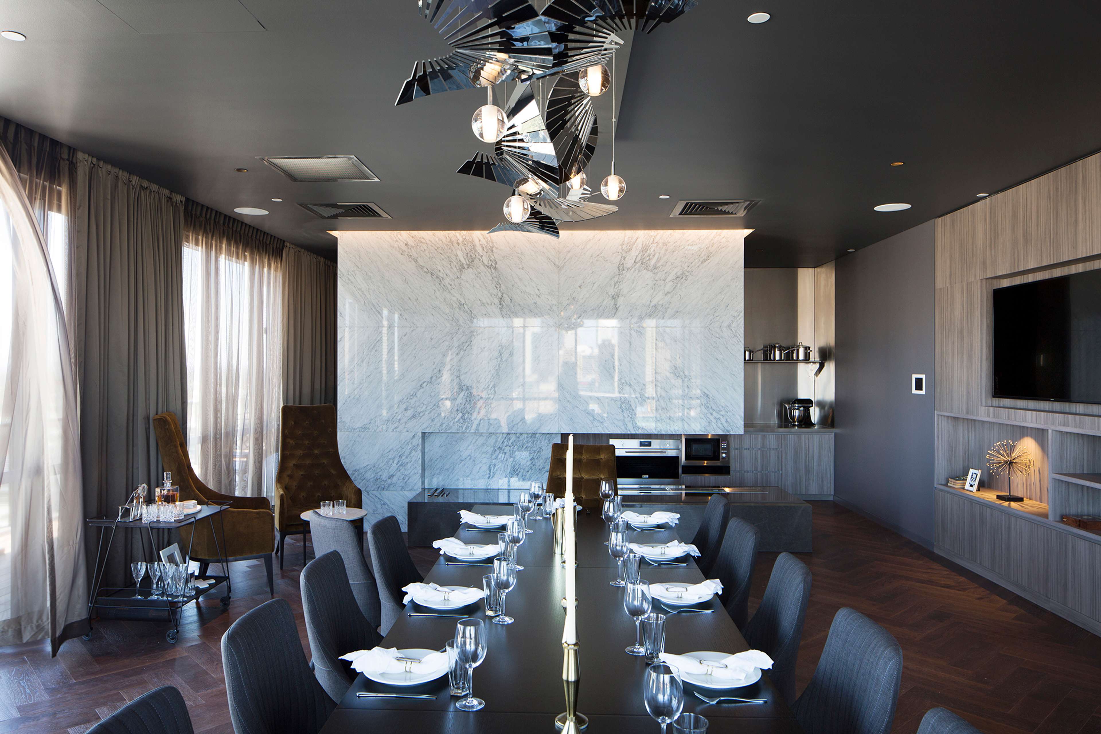 The Melbourne Residences by Aria, residents' dining room.