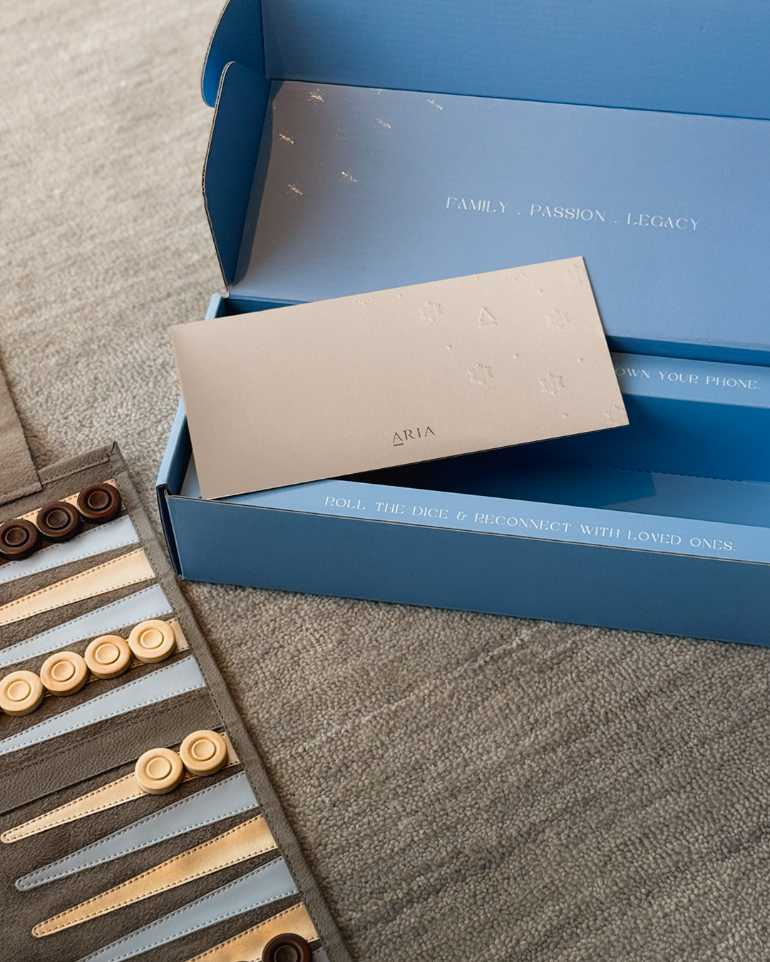 Aria's Luxury Backgammon Christmas Gift Set.