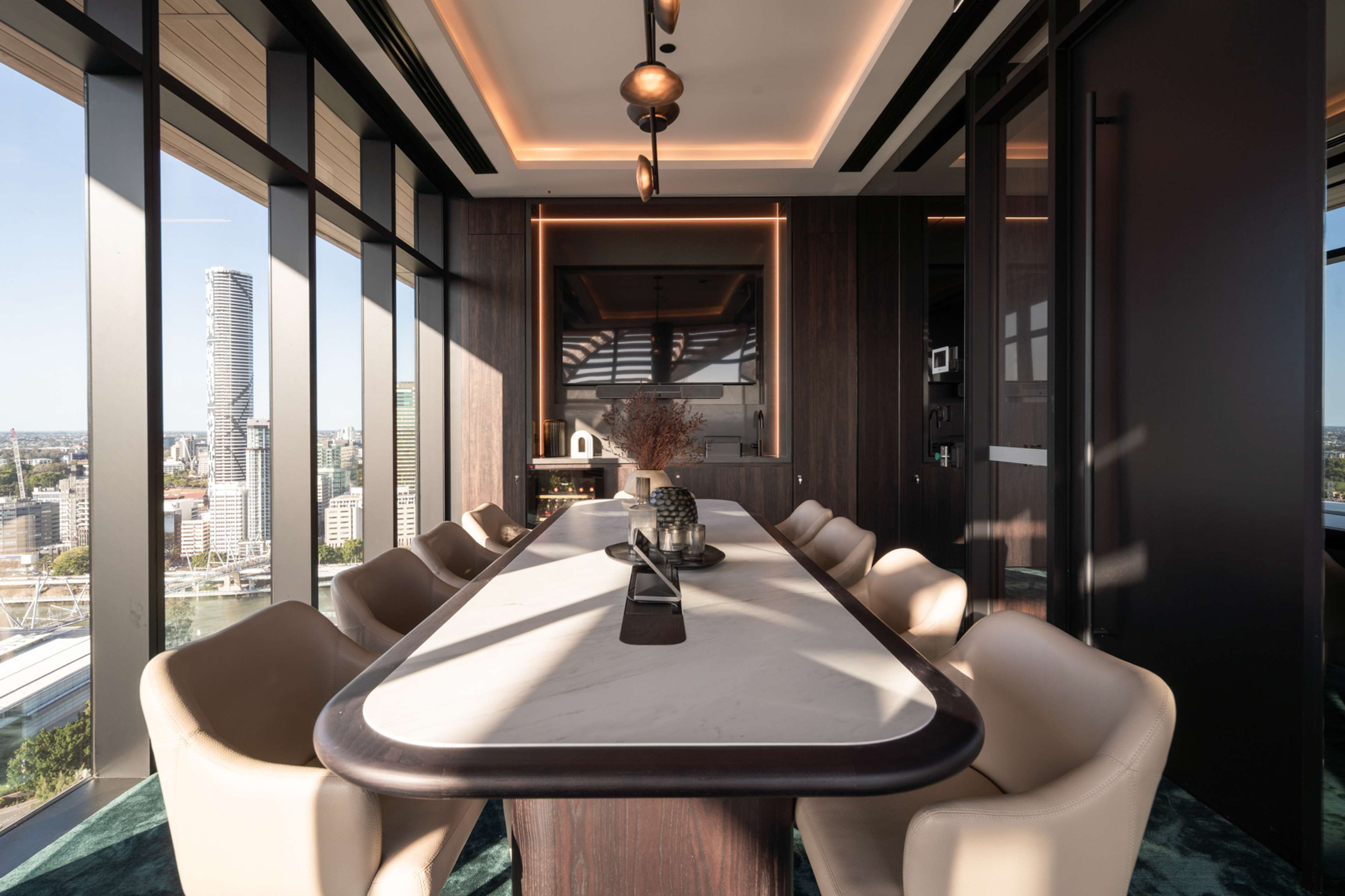 Private dining room in the Upper Club at Upper House by Aria