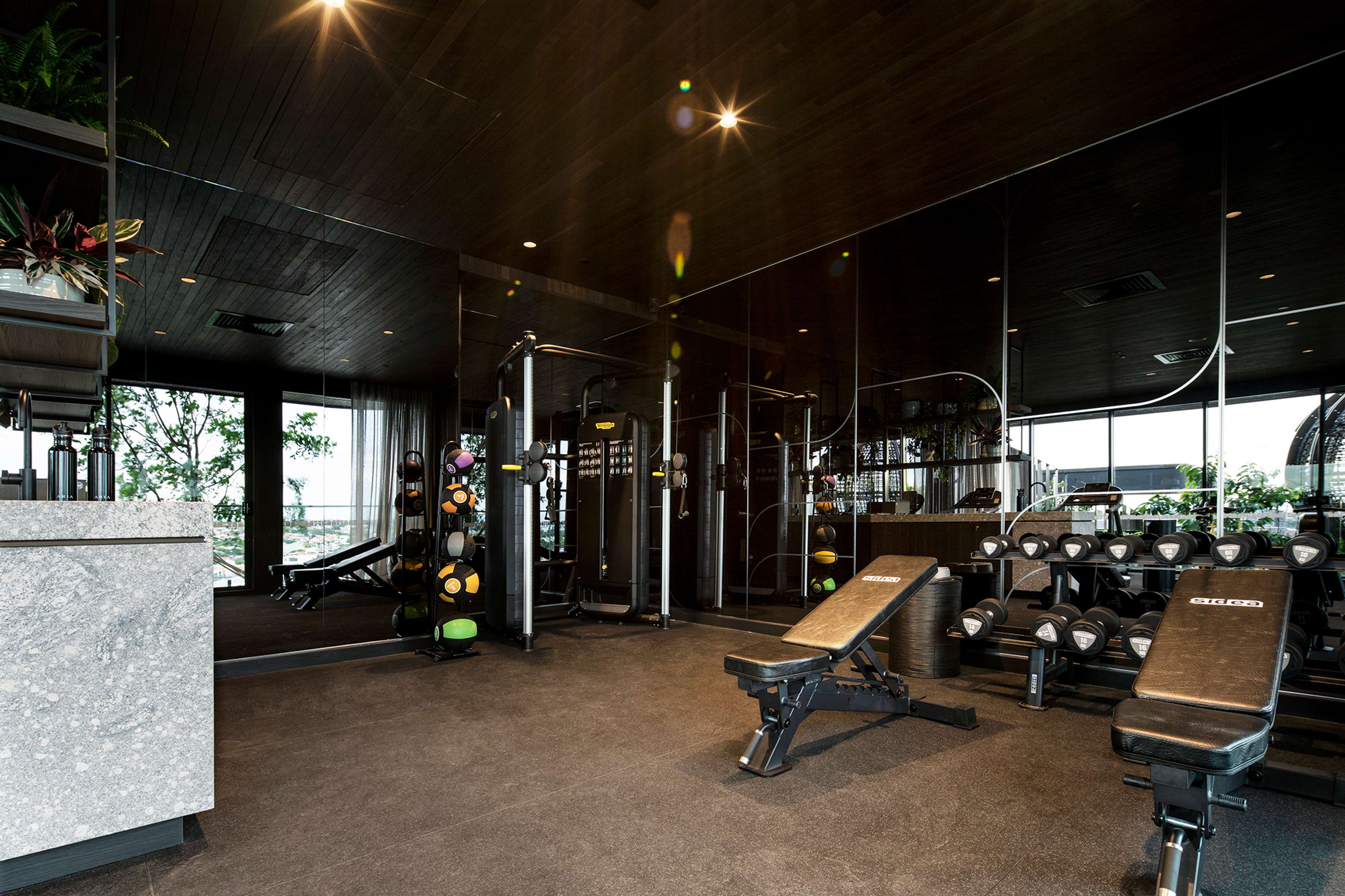TreeHouse by Aria, residents' gym in luxury apartment development located in the heart of West End.