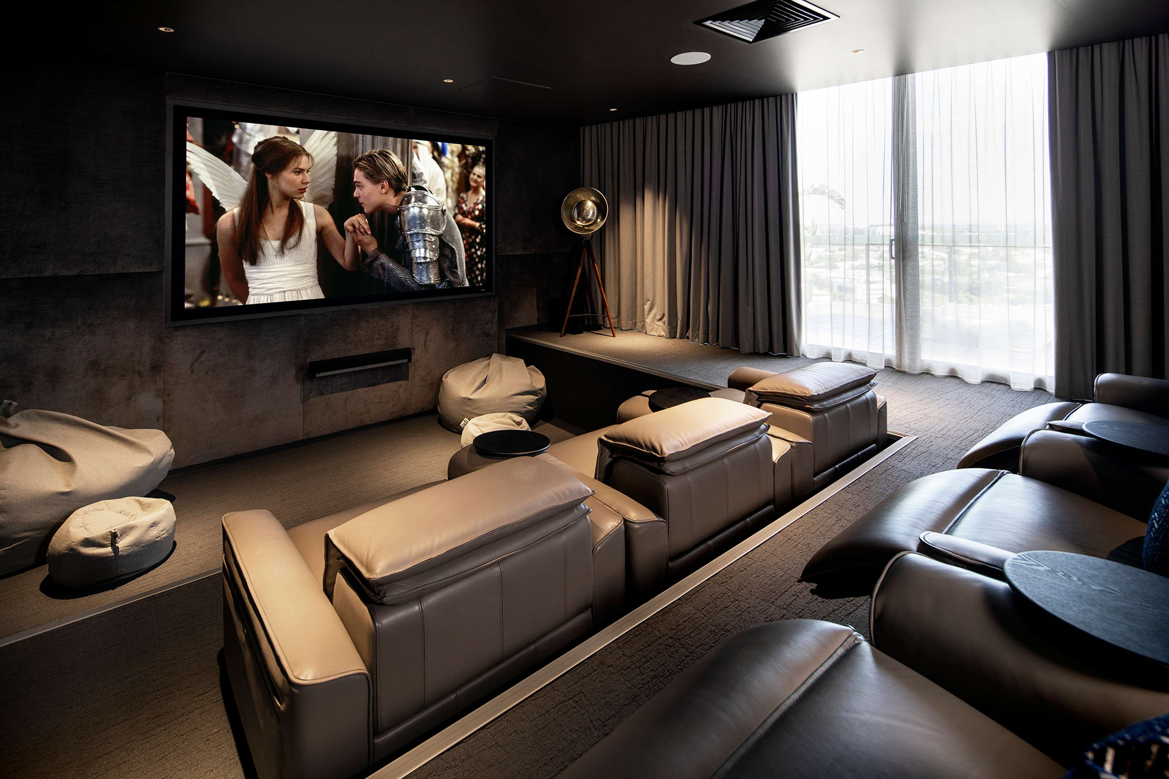 The Drapery by Aria located in Woolloongabba, residents' media room.