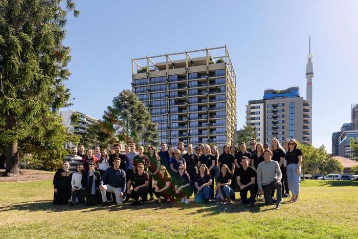 Aria Property team after completing Push Up Challenge.