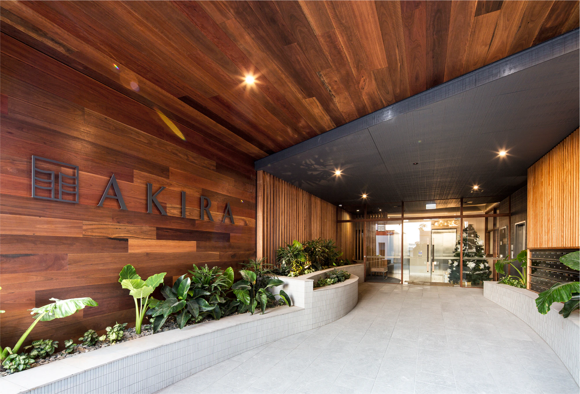 Akira by Aria, luxury development entrance located in Brisbane.