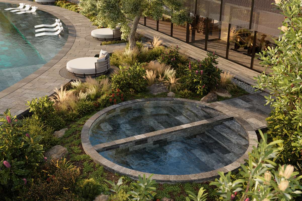 Lucerna by Aria in Brisbane, luxury wellness amenity including hot and cold plunges.