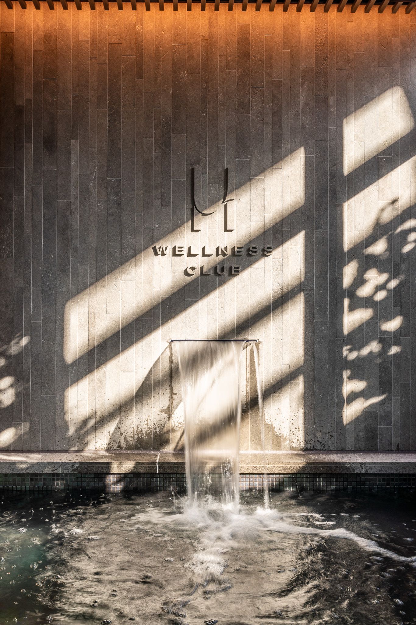 Upper House by Aria, Wellness Club feature wall at award-winning development in Brisbane.