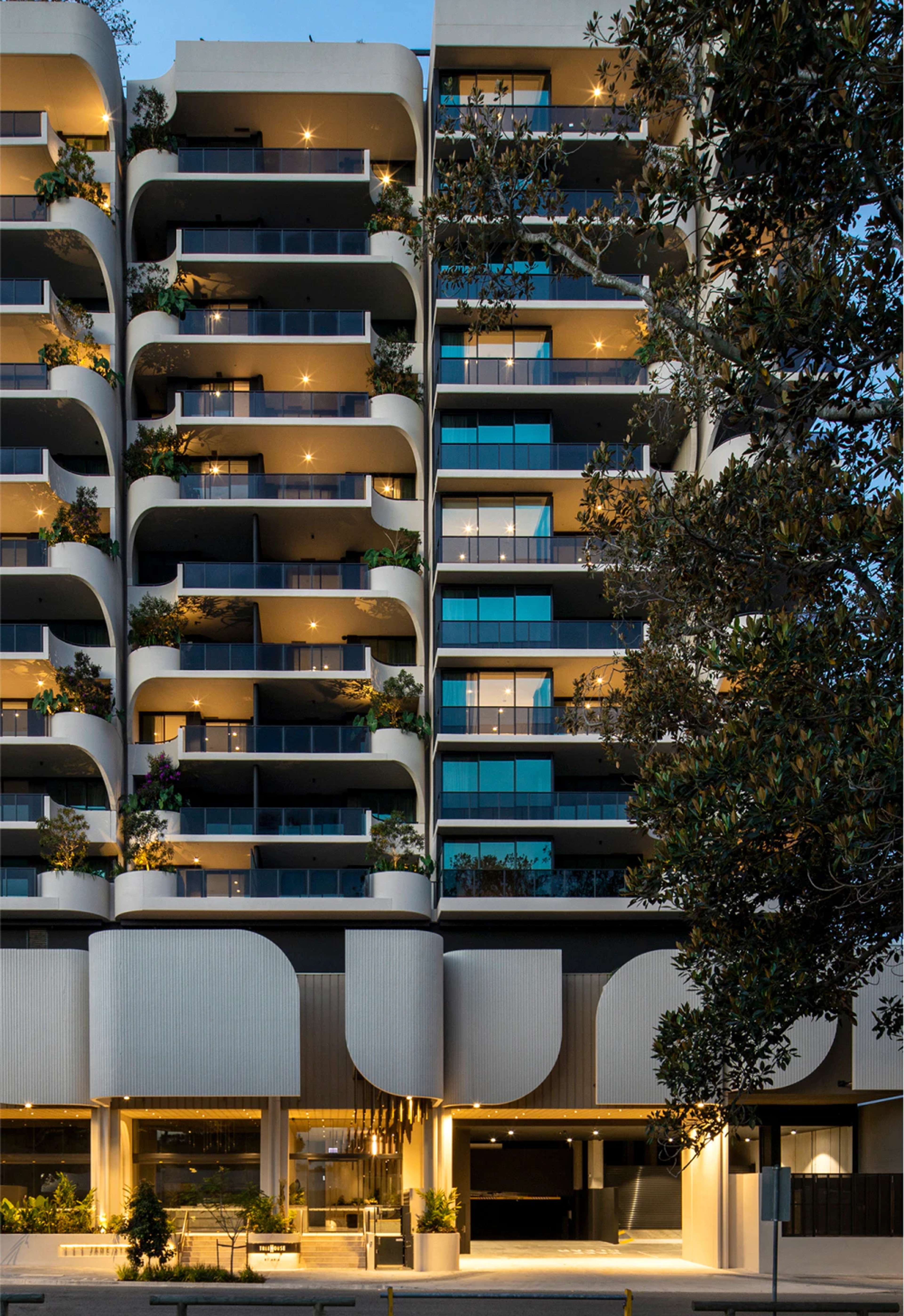 Inspired by the leafy and tranquil suburb of West End, TreeHouse by Aria merges lush greenery with an architecturally striking form.
