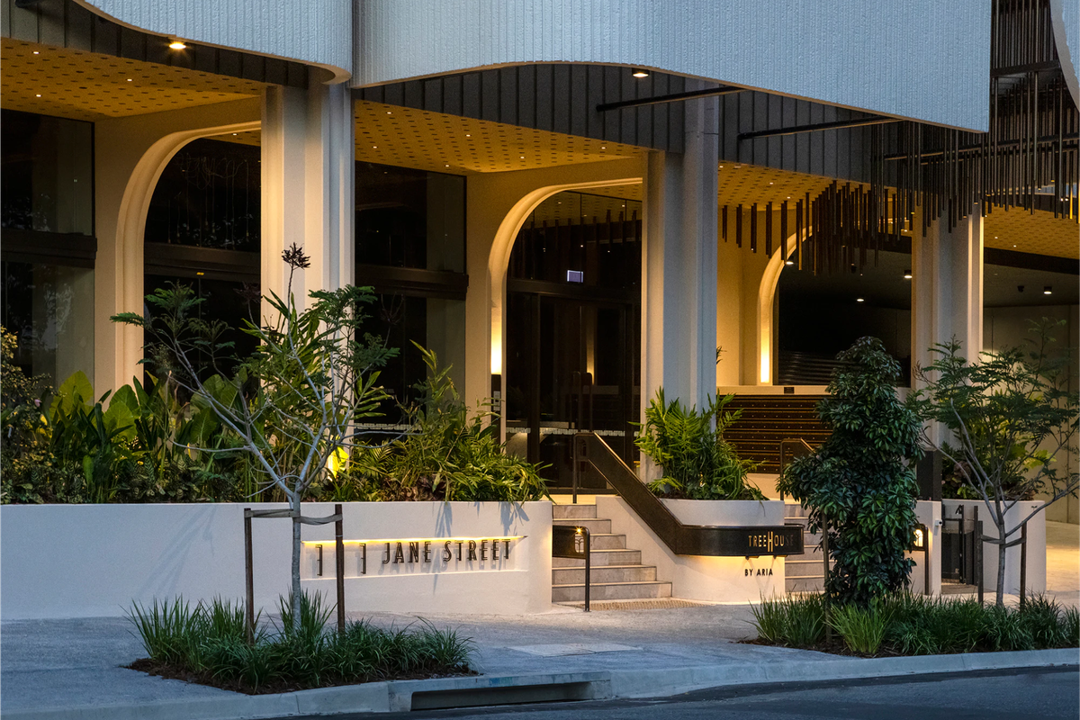 Inspired by the leafy and tranquil suburb of West End, TreeHouse by Aria is a luxury apartment development that merges lush greenery with an architecturally striking form.