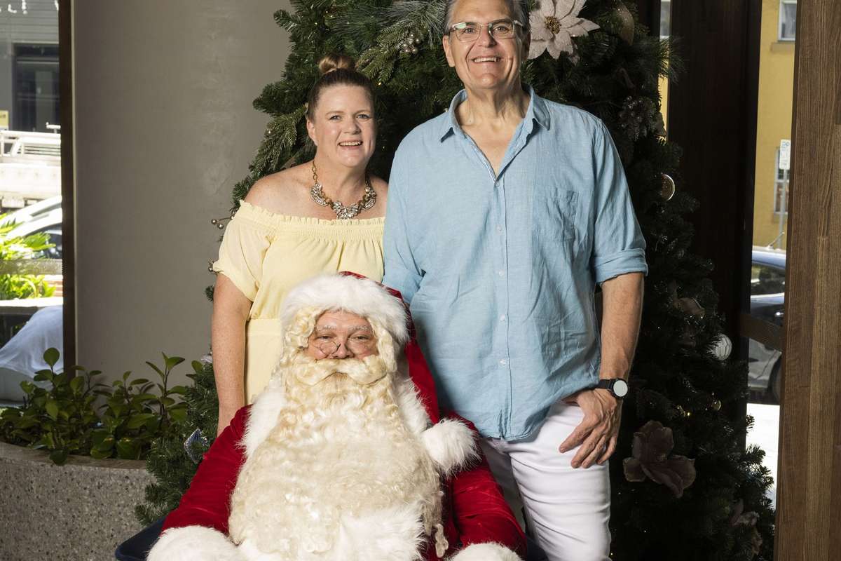 Santa celebrates Christmas at The Melbourne Residences in South Brisbane.