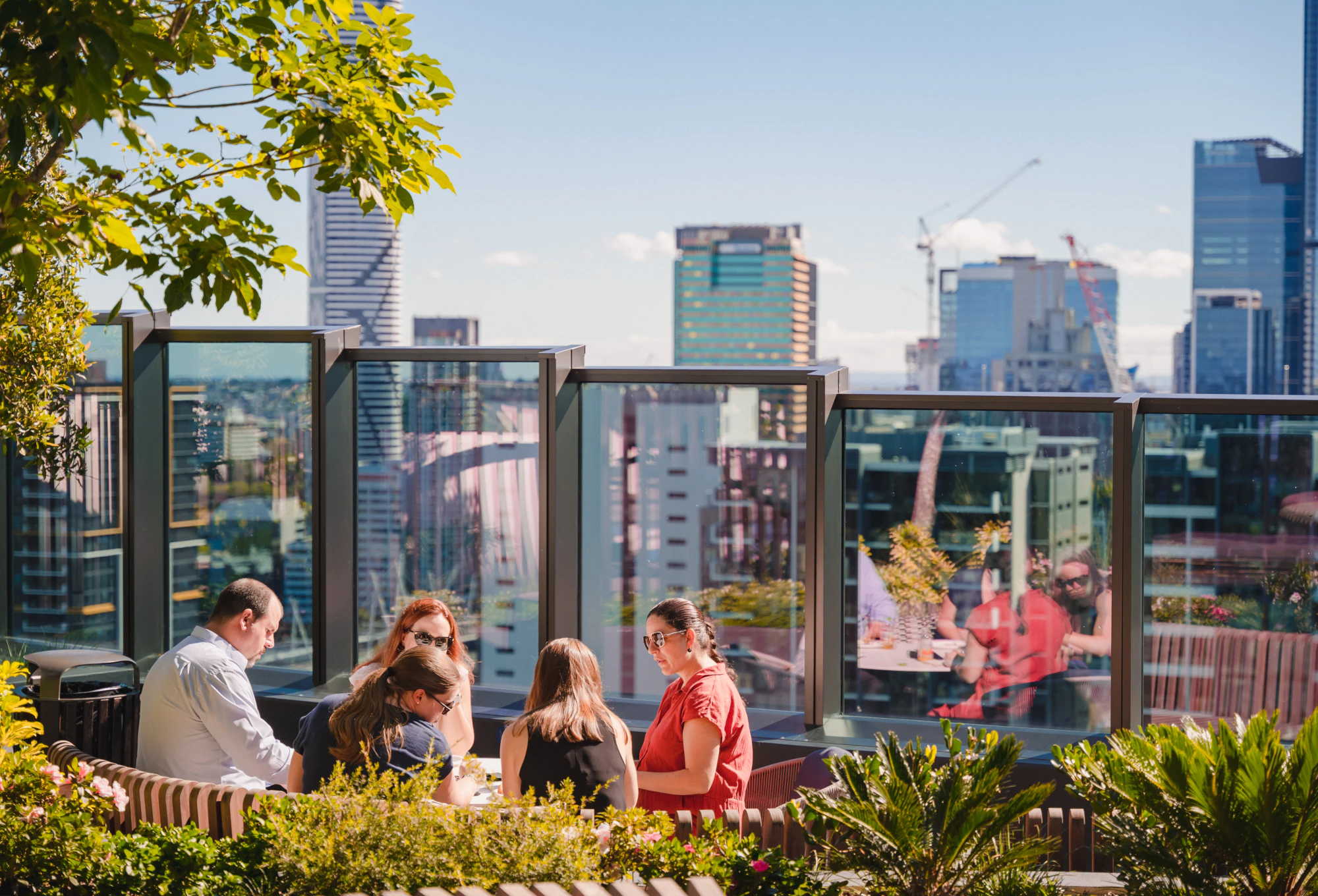 The Standard by Aria, breakfast showcase event on rooftop overlooking Brisbane city.