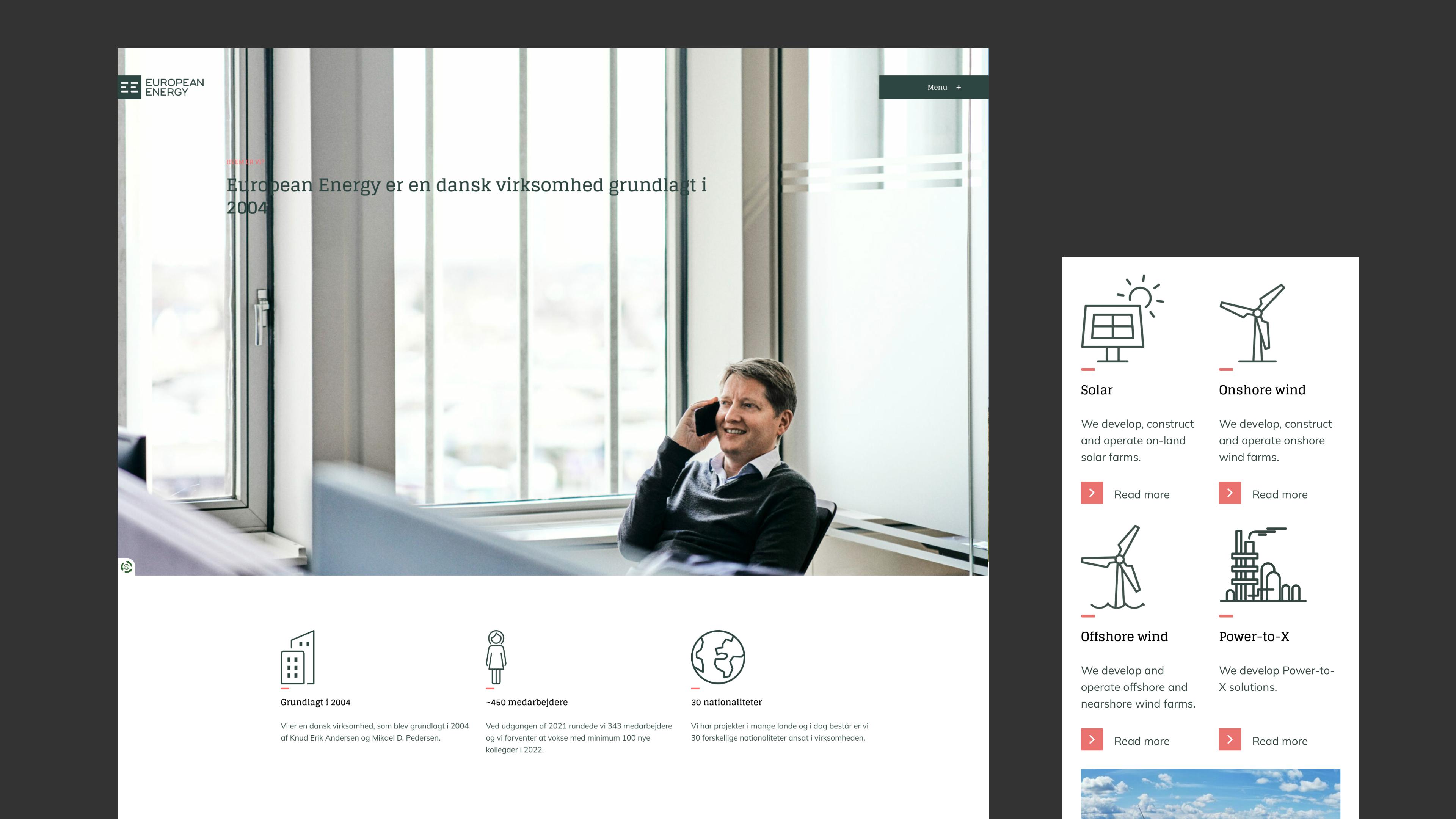 Website on desktop and mobile