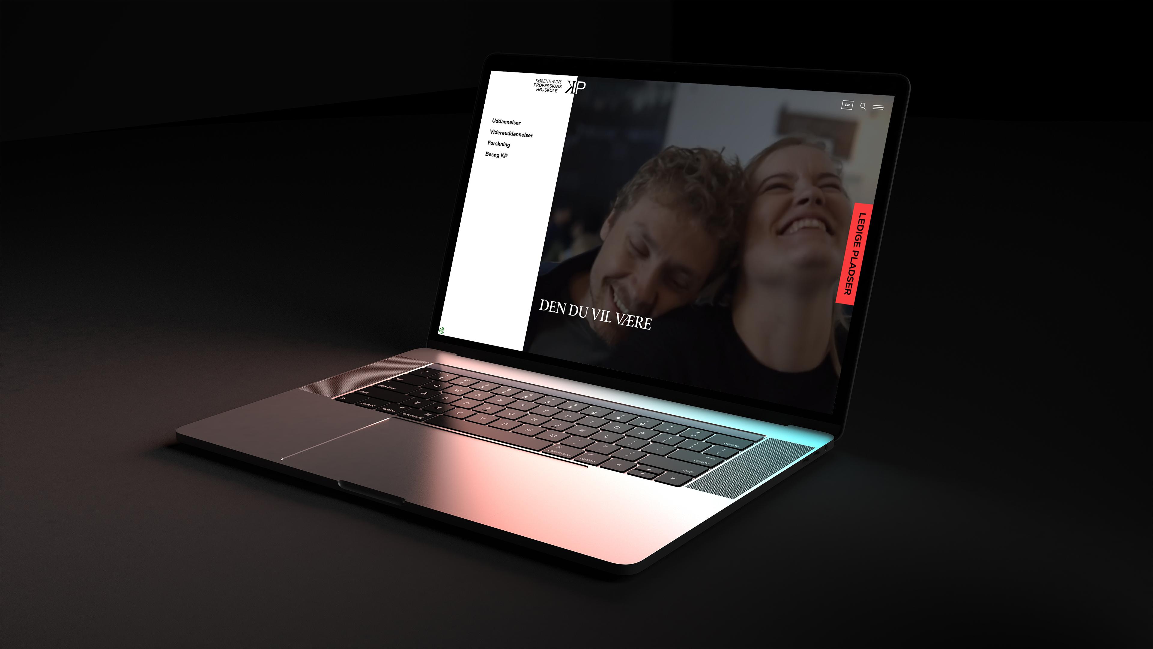 Website on desktop