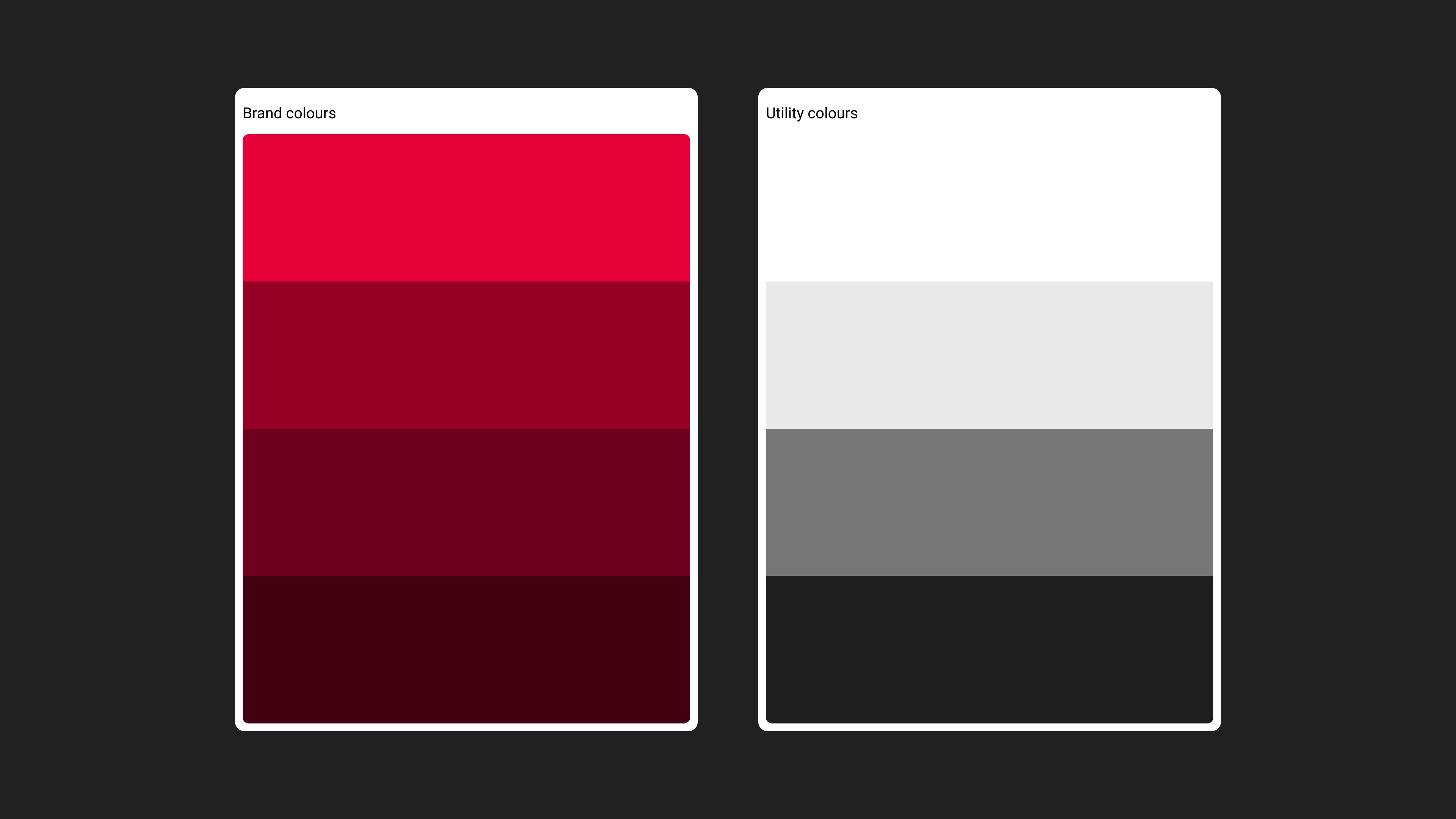 Metro Forte Advice Colour palette