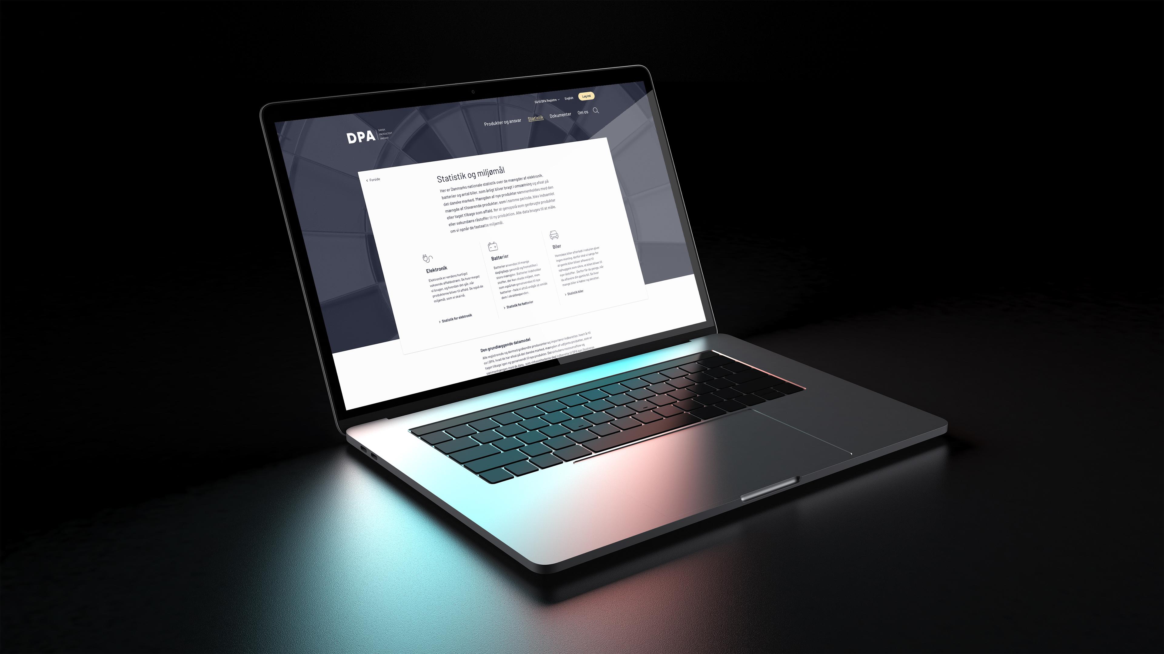 Website on desktop