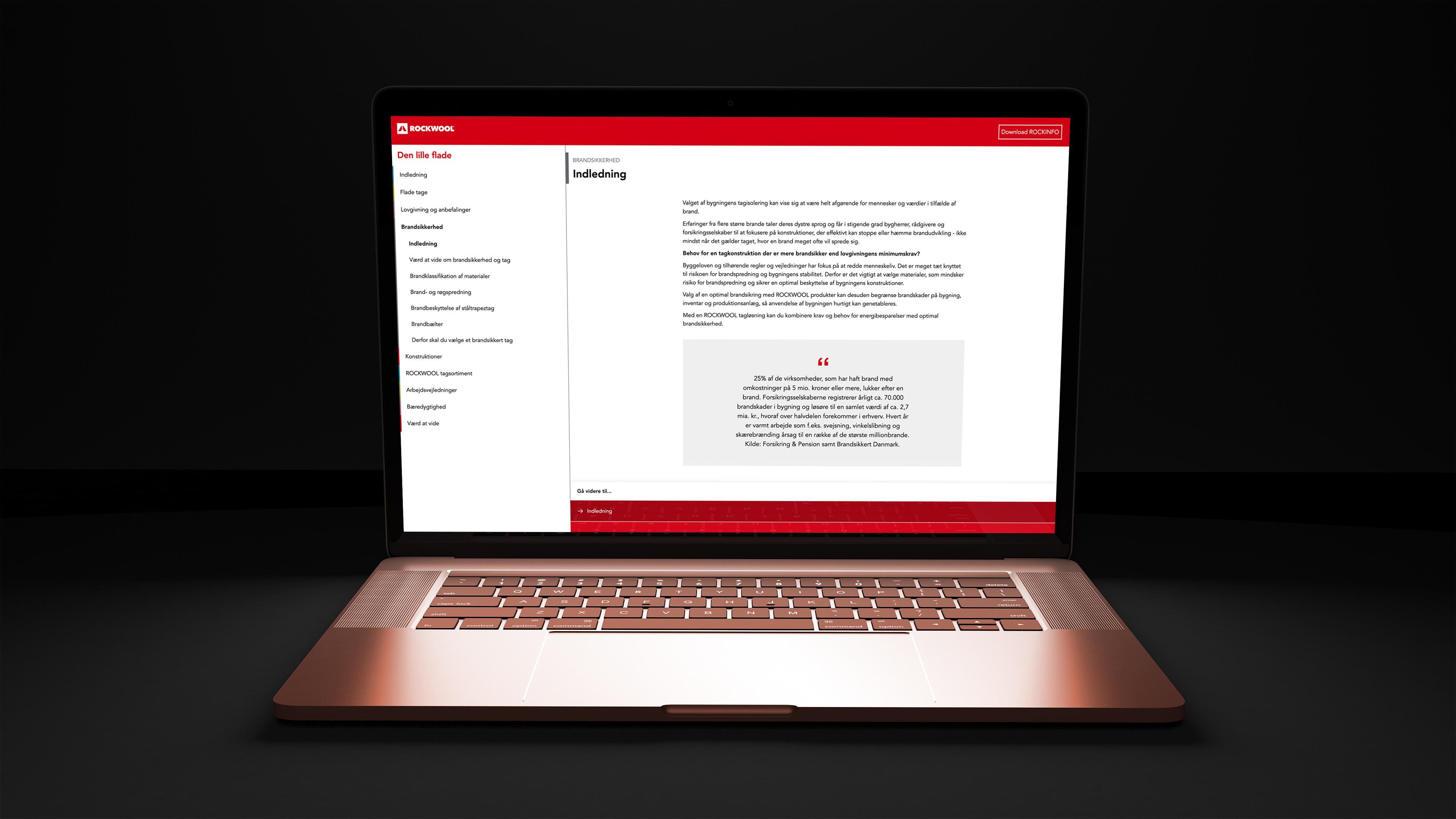 Website on desktop