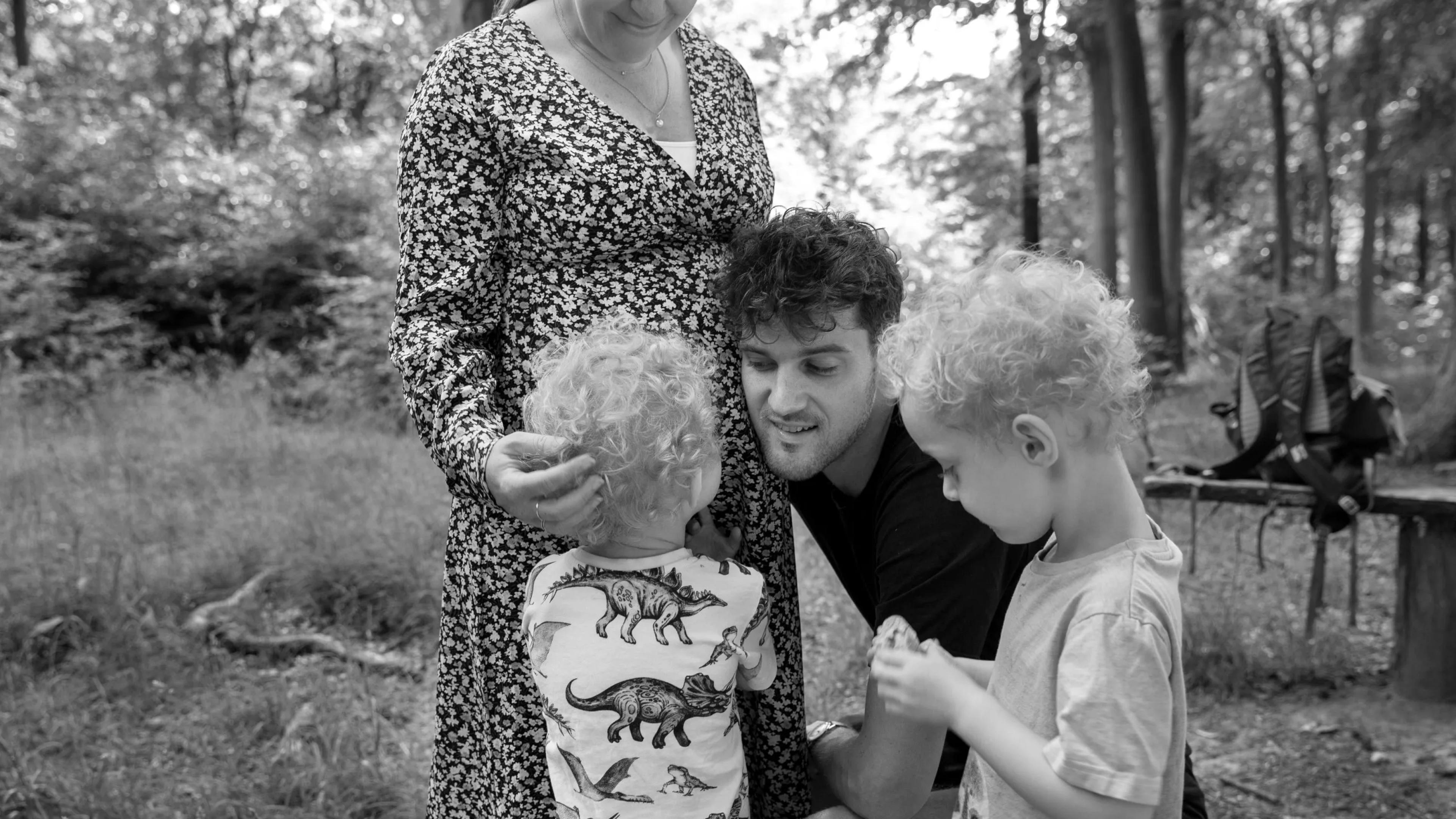 Family together in the nature