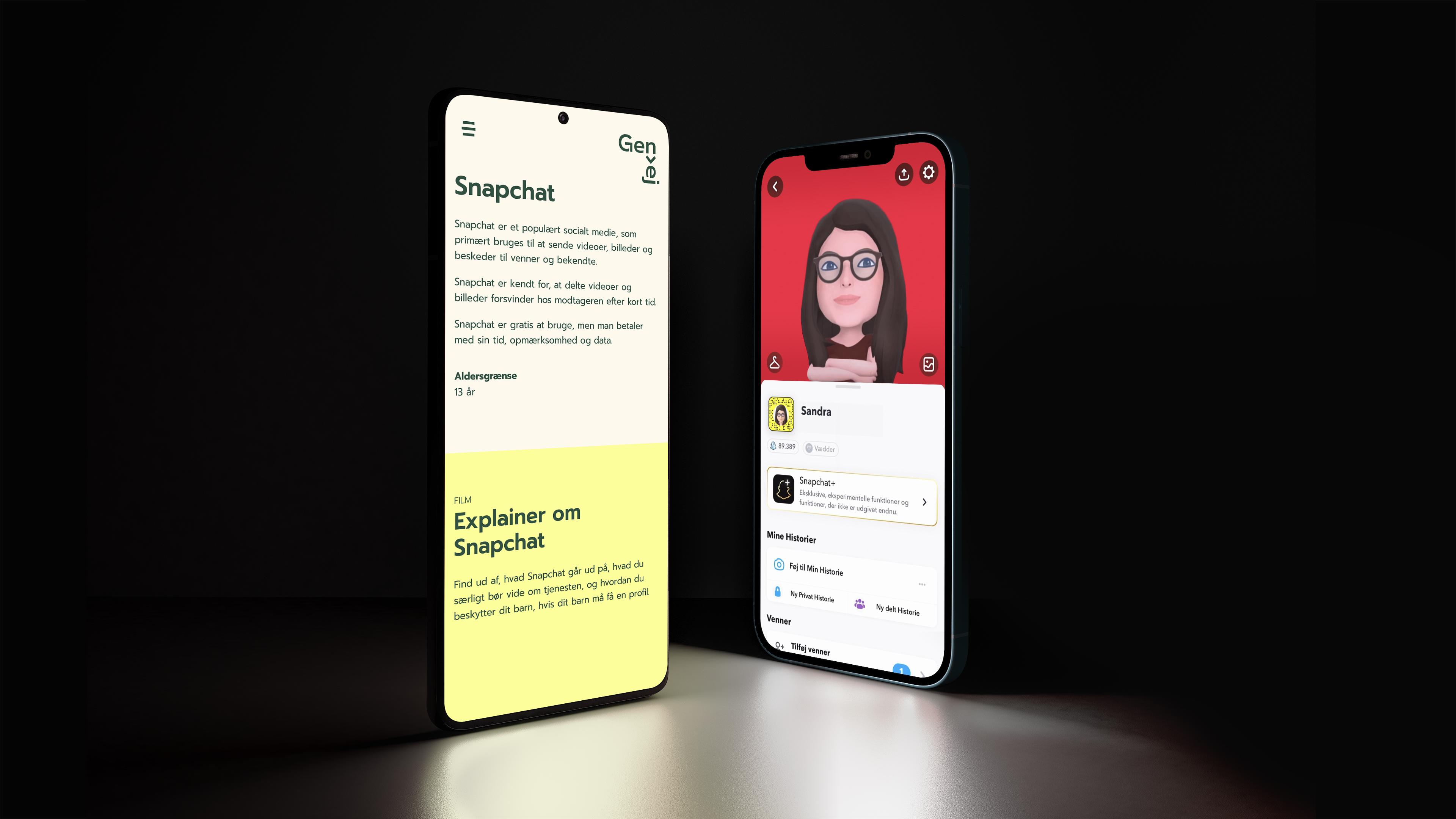 Iphone mockup with Genvej.org